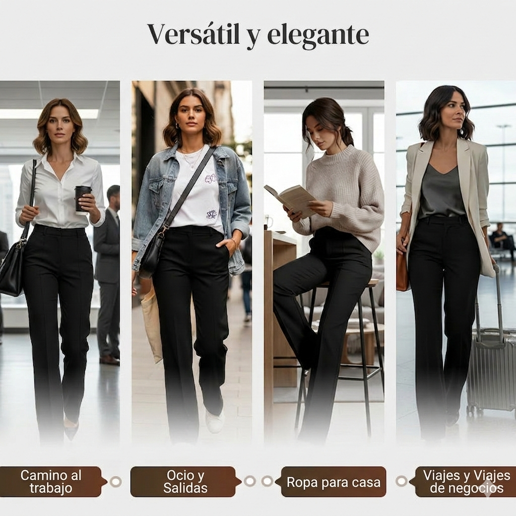 50% Descuento oferta por tiempo limitado ⏳Pantalon de Vestir de Tiro Alto