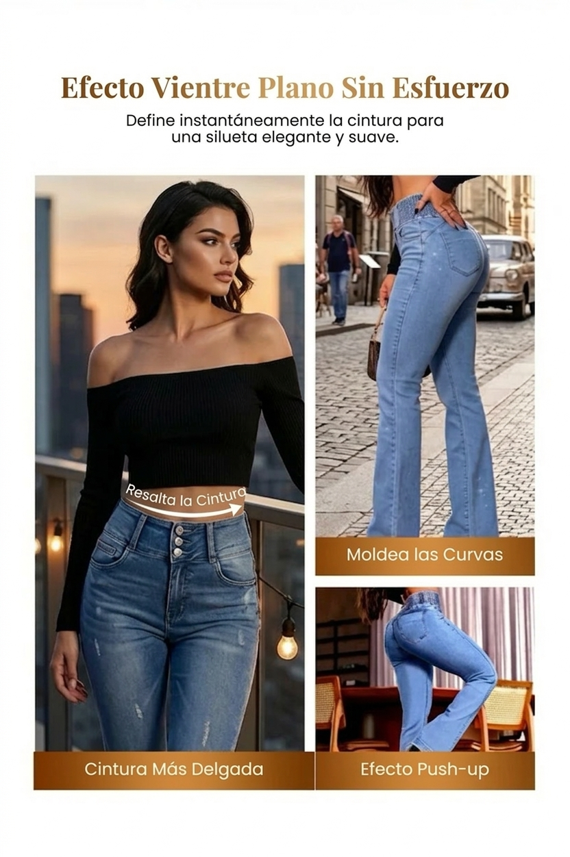 50% Descuento oferta por tiempo limitado💕Jean de campana y tiro alto👖