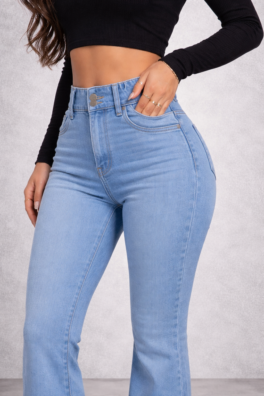 50% Descuento oferta por tiempo limitado💕Jean de campana y tiro alto👖