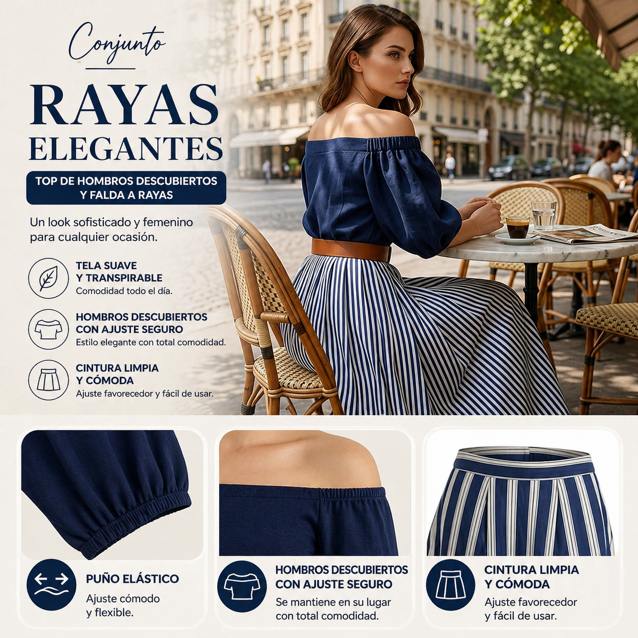 🔥 LUNA Rayas Elegantes™ – 50% HOY