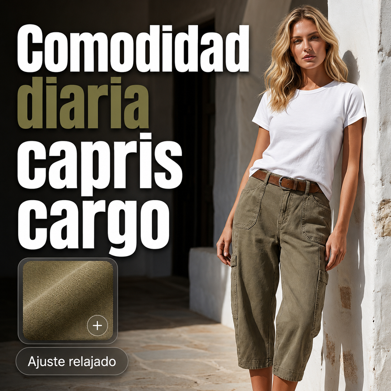 📢 Oferta de mitad de temporada: −50% por tiempo limitado ⏰👖 Pantalones cargo capri casuales para mujer: cómodos 3/4 con múltiples bolsillos, perfectos para el día a día, viajes y verano ☀️
