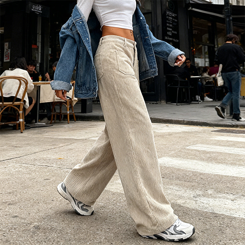 🔥50% Descuento🔥 Pantalon wide leg de pana