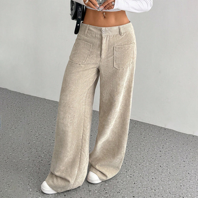 🔥50% Descuento🔥 Pantalon wide leg de pana