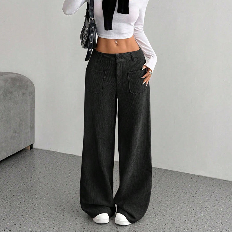 🔥50% Descuento🔥 Pantalon wide leg de pana