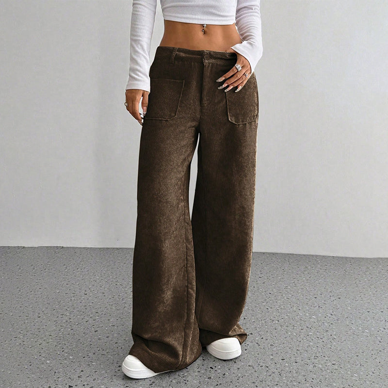 🔥50% Descuento🔥 Pantalon wide leg de pana