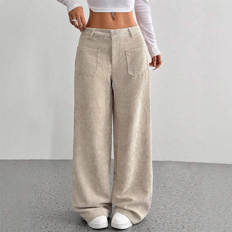 🔥50% Descuento🔥 Pantalon wide leg de pana