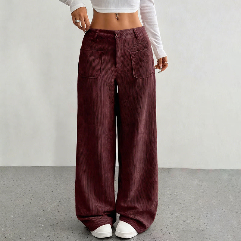 🔥50% Descuento🔥 Pantalon wide leg de pana