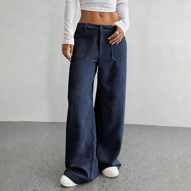 🔥50% Descuento🔥 Pantalon wide leg de pana