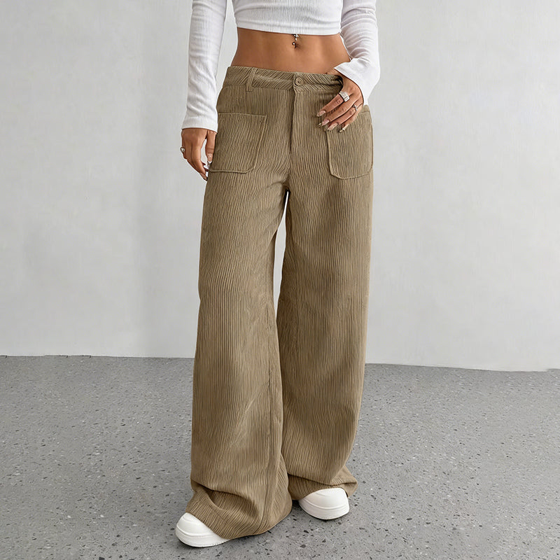 🔥50% Descuento🔥 Pantalon wide leg de pana