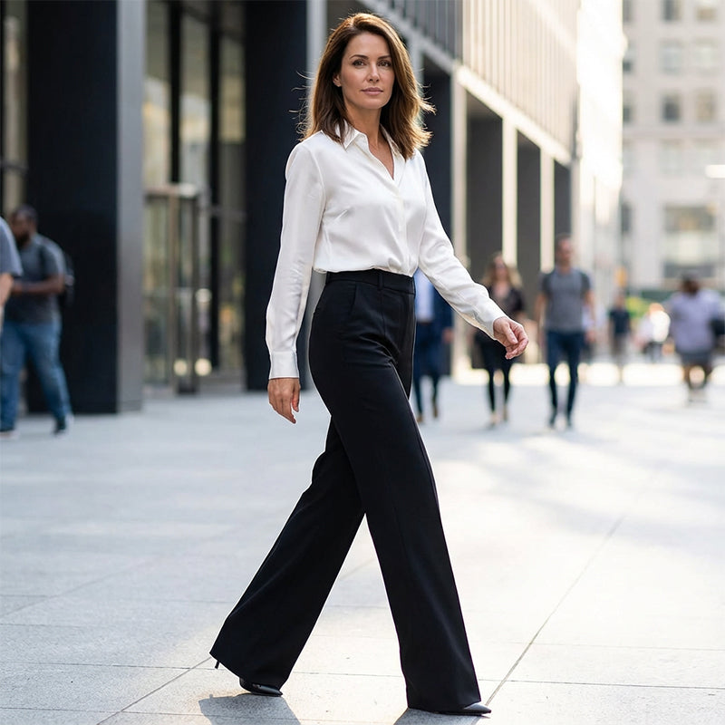 50% Descuento oferta por tiempo limitado ⏳Pantalon de Vestir de Tiro Alto